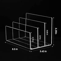 Luxe Clair Bureau Document Organisateur Trieur De Classement Porte-Dossier En Acrylique pour Bureau