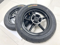 Ensemble de roues Supermoto Premium 14 pouces 110/70-14 et 120/70-14, jantes en alliage d'aluminium, gravure personnalisée multicolore, compatible Yozma Tuttio Razor