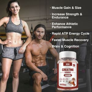Venta caliente Cola Sabor Creatina Monohidrato Energy Gummy Sport Pre Workout Polvo Gummies para construir músculo y fuerza