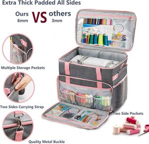 Échantillon gratuit : Sac de rangement multifonctionnel pour machine à coudre avec plusieurs poches de rangement pour un transport facile - Product Image 4