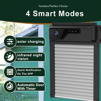 Nouveau design Fermes et vente au détail Caméra d'ouverture de porte de poulailler automatique à détection de lumière à énergie solaire