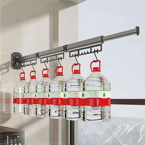 Estante de secado plegable extensible para exteriores, portátil, para tirar, empujar, para balcón, <span class=keywords><strong>Metal</strong></span>, aluminio, plegable, tendedero de ropa - Product Image 1