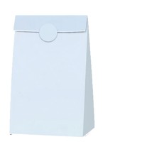 Sacs cadeaux en papier kraft coloré, sacs d'emballage pliables pour pâtisseries et bonbons, sacs d'emballage à fond plat, sacs en papier kraft