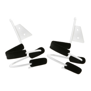Estante de almacenamiento para secador de pelo, soporte flexible de plástico curvo montado en la pared para detrás de puertas o en paredes - Product Image 5