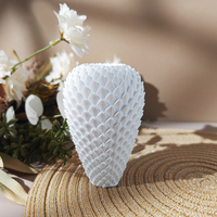 Moule en résine DM1379 pour pot de fleurs à écailles de dragon, moule en silicone 3D fait main pour vase à écailles de serpent, pour la création d'œuvres d'art en plâtre et béton