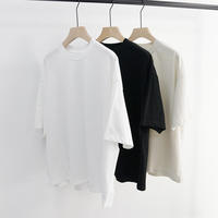 T-shirt en coton tricoté lourd 240 g/m² avec logo personnalisé |   Vêtements streetwear surdimensionnés à coupe ample |   T-shirt rétro américain à épaules tombantes pour homme
