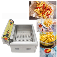 Friteuse électrique de comptoir 25L, friteuse professionnelle pour poulet frit, frites, anneaux d'oignon, beignets, churros