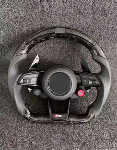 Con botón de inicio S-Line, <span class=keywords><strong>volante</strong></span> de cuero Alcantara completo para Audi R8 TTRS C6 C7 S7 S4 <span class=keywords><strong>A4</strong></span> B8 RS3 SQ5 S5 B9 A6 C8 A3 2018 - Product Image 5