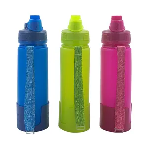 廉价便携式批发产品免费样品瓶硅胶可折叠水瓶
