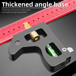 Regla de Medición Multiángulo y Escuadra de Carpintero - Construcción Totalmente de <span class=keywords><strong>Aluminio</strong></span>, Nivel de Vial para Tareas de Trazado y Escritura - Product Image 5