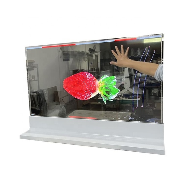 Desktop Type 55" Inch PCAP Capacitive Touch Screen Smart OLED Transparent TV 1920*1080 Android Transparent LCD Display