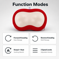 Oreiller de massage rechargeable avec pétrissage bidirectionnel en forme de pomme pour la relaxation du cou, du dos et des épaules