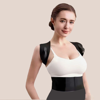 Correcteur de posture dorsal avec soutien, protection avancée, maille respirante, design invisible, bretelles réglables, polyester pour la colonne vertébrale