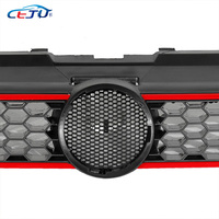 Calandre de pare-chocs avant de voiture en nid d'abeille, Grille ABS de Style GTI pour Volkswagen VW Polo 6R 2009 2010 2011 2012 2013 2014