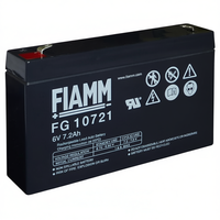 Baterai VRLA Isi Ulang Fiamm FG10721 6V 7.2Ah untuk Penggunaan Cadangan UPS Buatan Italia