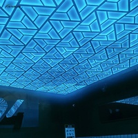 Lumière décorative de plafond pour KTV et discothèque, triangle lumineux LED multi-LED 60x60cm, RGB, 3D cinétique, programmable, pixel intelligent
