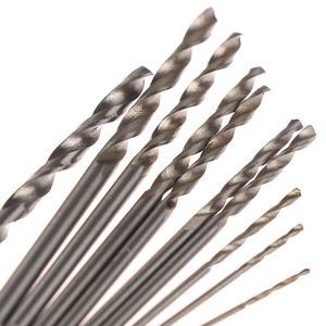 10pcs Metric Jobbers Length <b>Drill</b> <b>Bits</b> 0.8-3.0mm Hss Straight Shank For Steel Drilling - Product Image 2