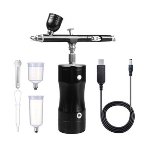 Kit de pompe à air électrique rechargeable pour aérographe portatif, alimentation par gravité, double action, vitesse réglable, pour travaux d'art, peinture, modélisme - Product Image 2