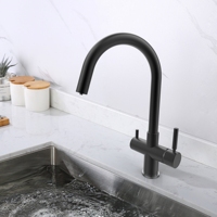 Robinet Goose 3 en 1 pour distributeur d'eau Robinet mitigeur 3 voies Robinet de cuisine Filtre filtre 3 voies