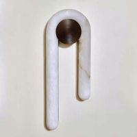 Lampe murale LED longue en albâtre espagnol en forme de U, style italien, pour villa de luxe, hôtel, chambre modèle, salon, chambre à coucher, bureau