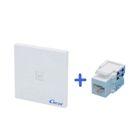 Plaque murale modulaire Cat6 UTP à double port, prise RJ45, connecteur de câble réseau, blanc, UK 86, plaque frontale