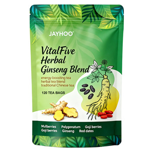 Chá Herbal Orgânico de Ginseng Cinco Tesouros com Sabor para Energia, Libido e Imunidade em Caixa - Marca Própria OEM/ODM - Product Image 1