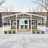 Maison conteneur extensible 20 pieds 40 pieds, 2 chambres, modulaire, portable, préfabriquée, en panneaux d'acier, pour villas, hôtels et résidences de villégiature