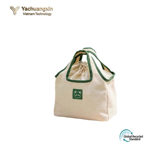 Sac à déjeuner en toile avec cordon de serrage et patch chat vert, design tendance pour adultes, pour le camping et l'usage quotidien - Product Image 4