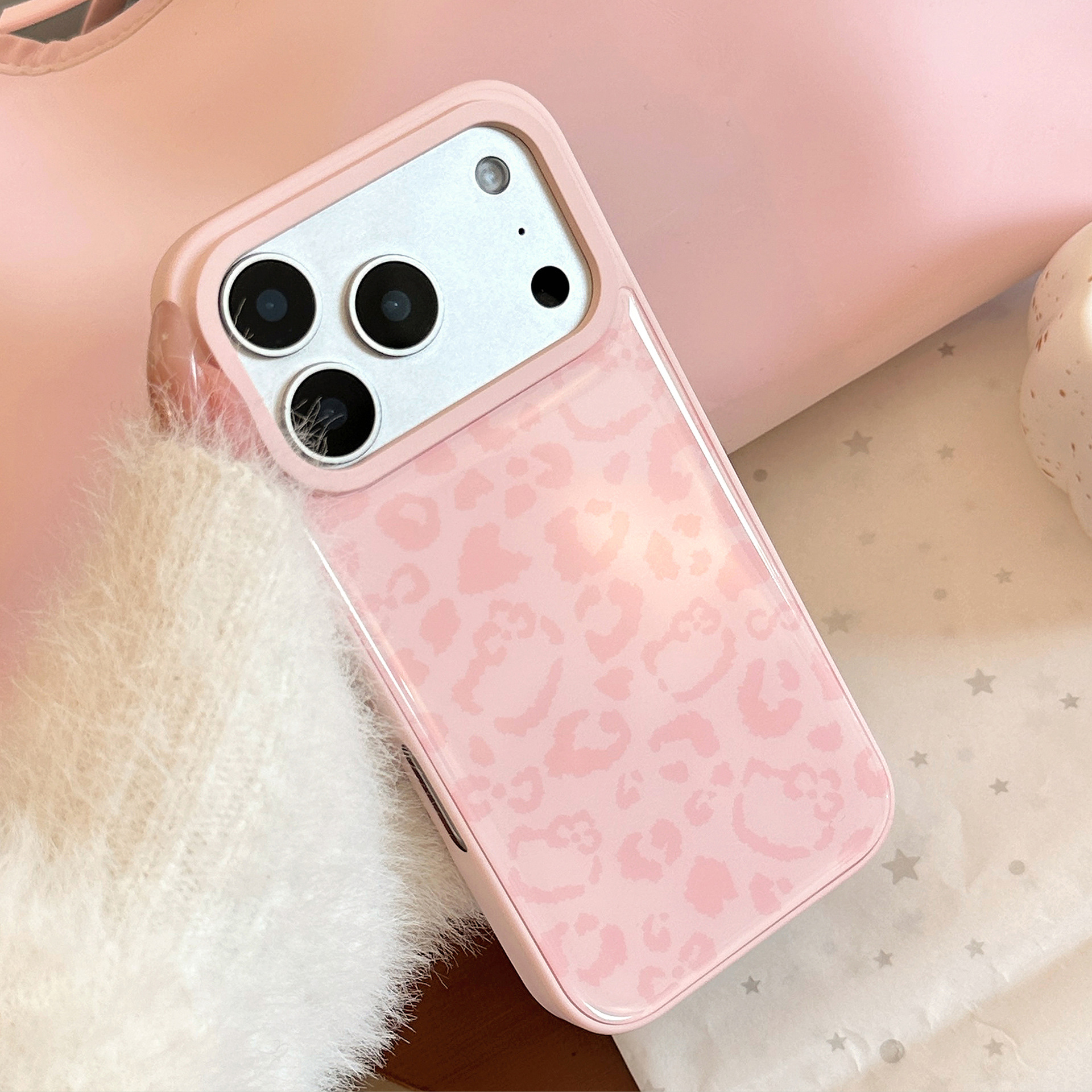 Frosted powder, powder cat with leopard print