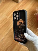 Coucher de soleil cocotier Anti-chute coque de téléphone pour iPhone 16 Pro 16 15 14 13 12 11 Pro Max couverture mobile de Style européen américain