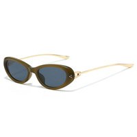 Lunettes de soleil GM de mode coréenne pour femmes, hommes, unisexe, ovales, style œil de chat, ORA, élégantes et anti-UV400, pour la rue, la scène et les spectacles