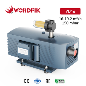 ปั๊มสุญญากาศแบบโรตารี่เวนแห้ง VD16 สำหรับห้องปฏิบัติการอุตสาหกรรมการผลิต 16 ลบ.ม./ชม. 150 มิลลิบาร์ ปั๊มแบบไร้น้ำมัน VD16 สำหรับอุตสาหกรรมการผลิต - Product Image 1