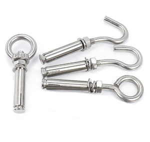 ตะขอแขวนผนังคอนกรีต 304 ตะขอขยายสแตนเลสสลักเกลียวขยายตะขอถ้วยแบบเปิดสําหรับงานหนัก - Product Image 2