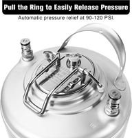 Kits de fût Ball Lock 10L avec raccord Ball Lock, ligne de distribution de bière liquide, robinet de pique-nique, régulateur de CO2, fût Corny 2,5 gallons, fût Cornelius