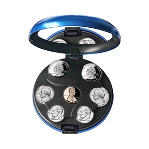 Distributeur <span class=keywords><strong>de</strong></span> pièces <span class=keywords><strong>de</strong></span> monnaie rond <span class=keywords><strong>en</strong></span> aluminium personnalisé OEM ODM pour pièces <span class=keywords><strong>Euro</strong></span>/Japonaises/US Dollar, porte-monnaie, porte-pièces - Product Image 1