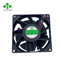 Power year DC 24V/12V Axial ventilator mit schwarzem Kugellager 9238 Geräuscharmer Halb rahmen Fünf flügel 92x92x38mm Bürstenloser Gleichstrom lüfter