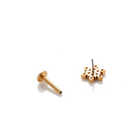 YW G23 titane 16g broche de poussée sans fil Labret Piercing pour les lèvres F136 oreille Cartilage Helix Tragus clou Piercing pour le corps