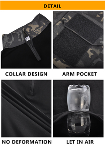 HAN WILD Poliéster Nueva Camiseta verde Camiseta táctica transpirable y resistente al desgarro Camiseta de camuflaje - Product Image 5