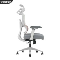 Fauteuil de bureau ergonomique pivotant et inclinable en maille, réglable, pour visiteurs et usage médical, disponible en version chinoise contemporaine à jambes croisées