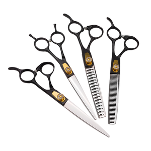 Tijeras Curvas de 7.5 Pulgadas, Color Morado, 440c, Tipo Espina de Pescado/Densas, Tijeras para Peluquería Canina, Veterinarias - Product Image 1