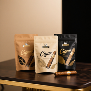 Tùy chỉnh Mylar bao bì lá tự nhiên nhiệt niêm phong đứng lên túi kết thúc tốt đẹp xì gà túi túi và hộp hiển thị - Product Image 4