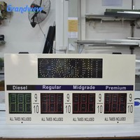 Panneau LED personnalisé pour station-service, affichage numérique 7 segments pour prix du carburant, rouge/vert, haute luminosité, étanche IP65, en aluminium