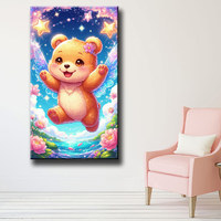 Kits de peinture au diamant personnalisés Ever Moment Premium pour l'art original OEM ODM, ensemble de peinture sur toile d'ours ASF3172
