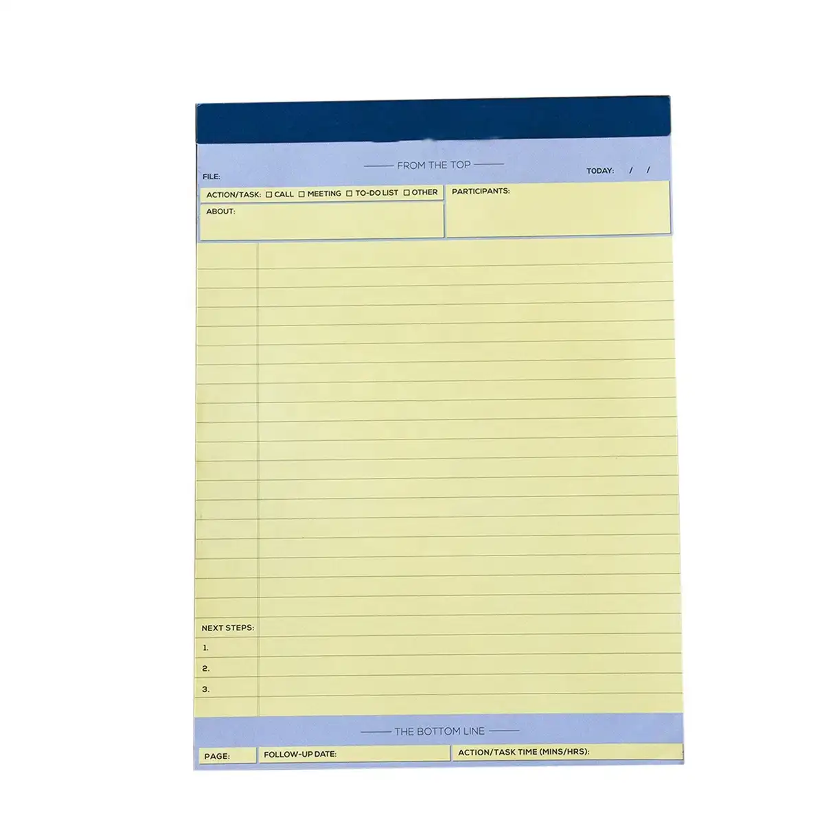 Недорогая бумага желтого цвета, 8-1/2X11-3/4, высококачественная бумага, профессиональный список, запись, организационный юридический блокнот