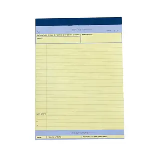 Canary Yellow-8-1/2X11-3/4 kertas kualitas aturan menulis daftar profesional buku catatan Hukum Organisasi