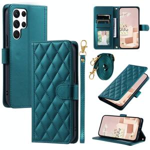 Factory Custom Luxus Sam S24 Ultra Brieftasche Cover Diamond Design Telefon hülle mit Hands ch laufe und Griff inklusive - Product Image 3