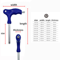 Set Kunci Torx T-Handle Tahan Lama, Kunci Bintang Keamanan, Kunci Allen Multi-Fungsi dari Baja Paduan untuk Perbaikan Peralatan Industri