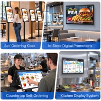 Afficheur numérique tactile WF2188T 21,5 pouces RK3568, 2+32 Go, Android 14, VESA75*75, kiosque de commande automatique pour restaurant
