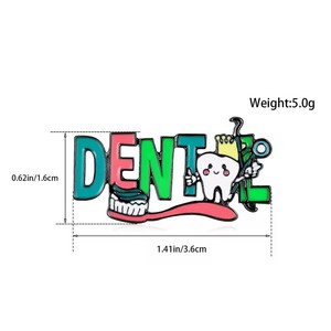 Nouvelle broche fantaisie d'hygiéniste dentaire avec brosse à <span class=keywords><strong>dents</strong></span>, badge dentaire Kawaii, broche amusante pour les soins dentaires, souvenir pour dentiste, cadeau - Product Image 6