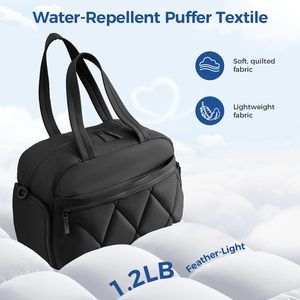 Bolsa de <span class=keywords><strong>Viaje</strong></span> Deportiva Impermeable de Nailon Acolchado con Logotipo Personalizado, con Compartimento para Zapatos y Bolsillo Impermeable para <span class=keywords><strong>Mujer</strong></span> - Product Image 5